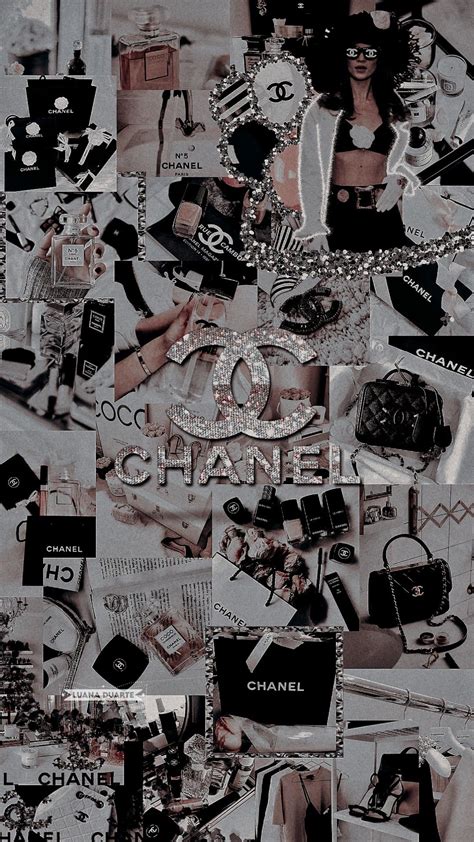 chanel wallpaper collage